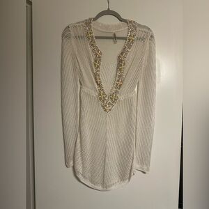 Victoria's Secret beaded crochet swim coverup size XS